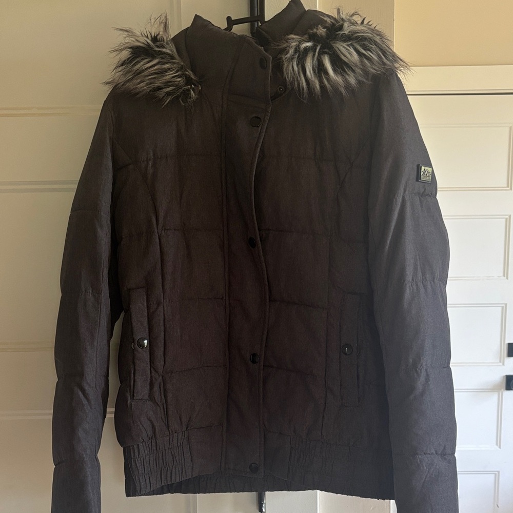 ZeroXposur Charcoal Jacket with Faux Fur Trim